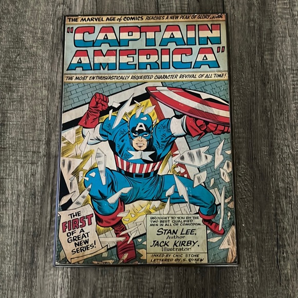 Captain America Wall Art - 13” x 19” - Picture 1 of 6